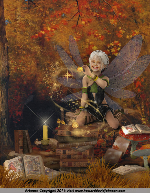 the fall fairy autumn painting
